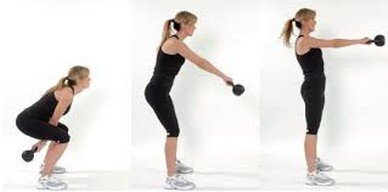 Kettlebell swing in the gym Exeter Devon